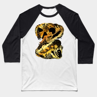 Afrocentric Escape Gold Baseball T-Shirt